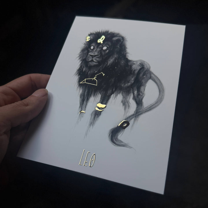 Zodiac Gold Foil Print Set - Full Pack of 12