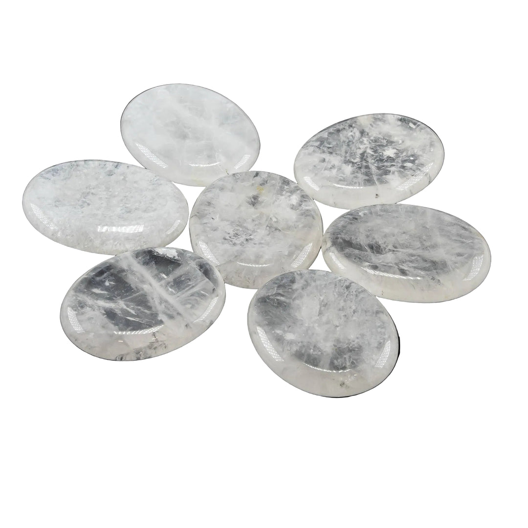 Clear Quartz Worry Stone – Polished Thumb Stone