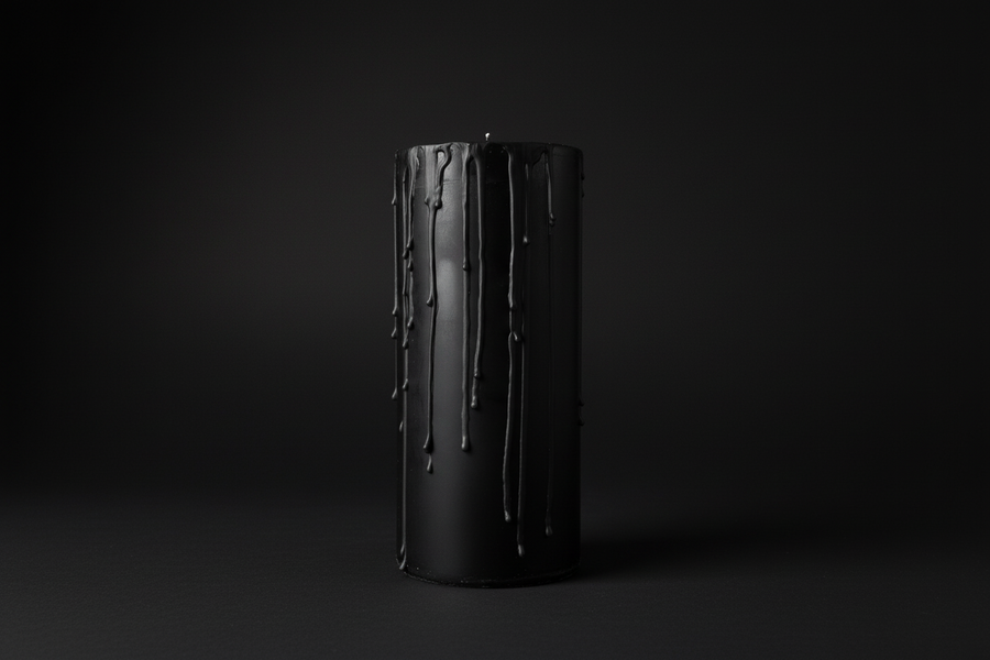 Black Beeswax Pillar Candle – 24 oz Ritual Candle