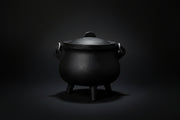 6 inch cast iron cauldron black ritual vessel for witchcraft and pagan rituals