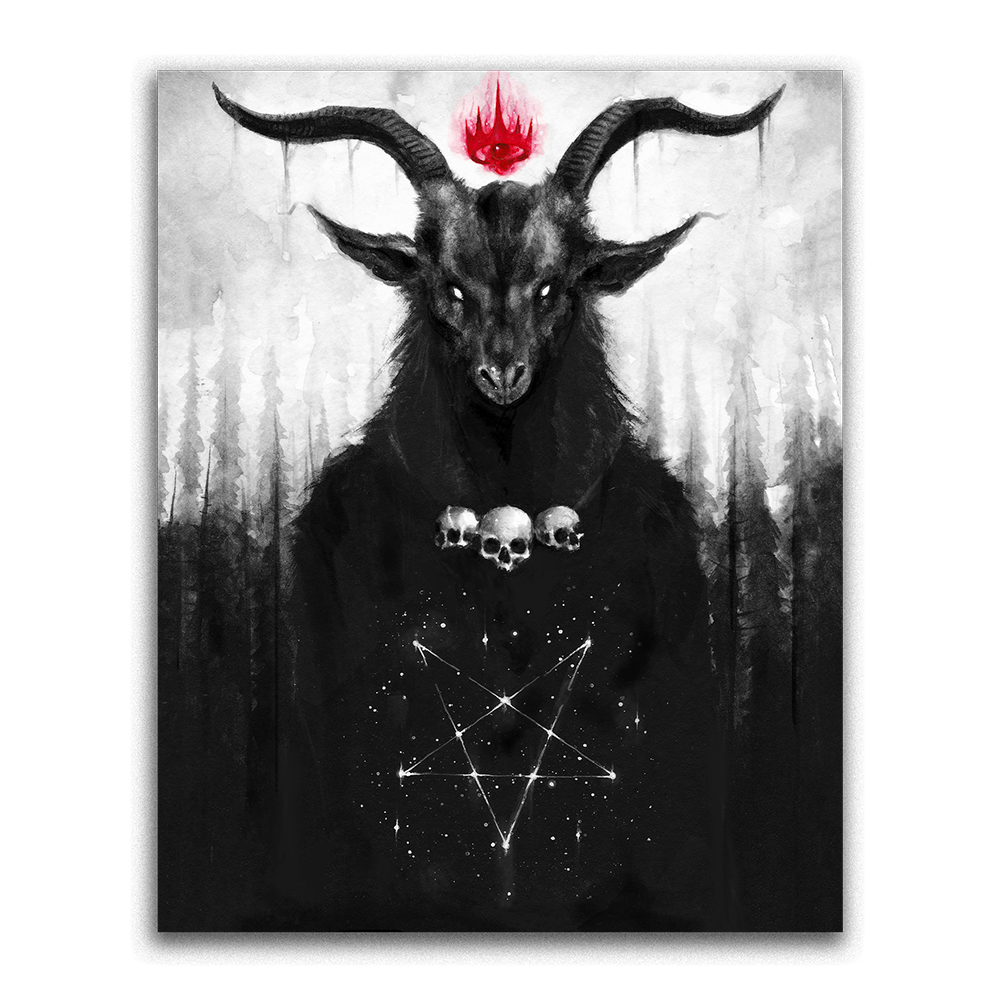 Last Sabbath Baphomet giclée print by Brian Serway and Dusty Ray