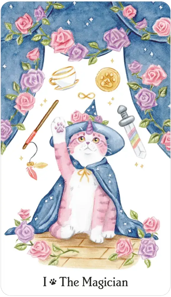 Caticorn Tarot cards spread