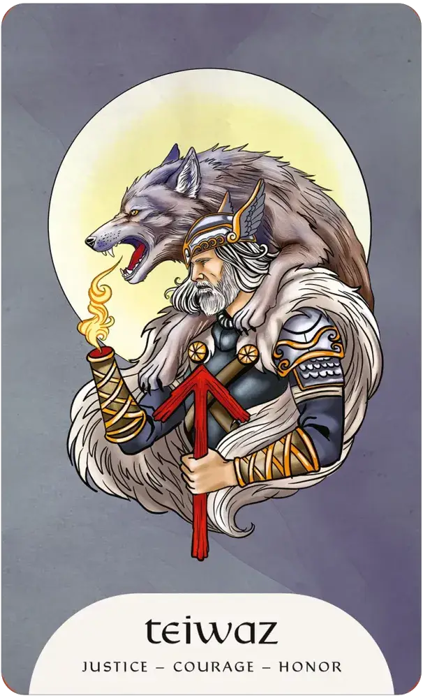 Rune Magic Oracle card with rune-inspired symbolic artwork