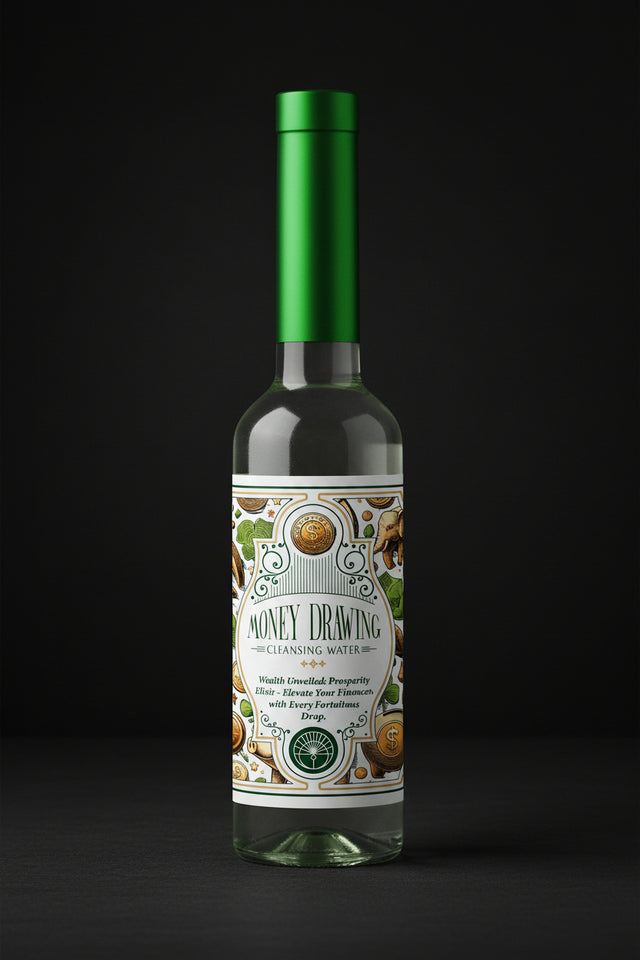 One bottle with green cap and detailed labels on a black background