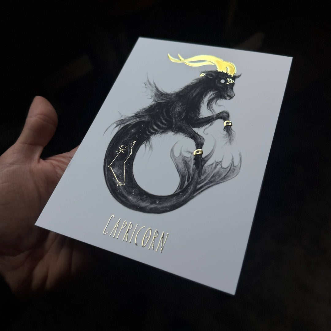 Zodiac Gold Foil Print Set - Full Pack of 12