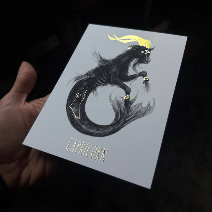 Zodiac Gold Foil Print Set - Full Pack of 12