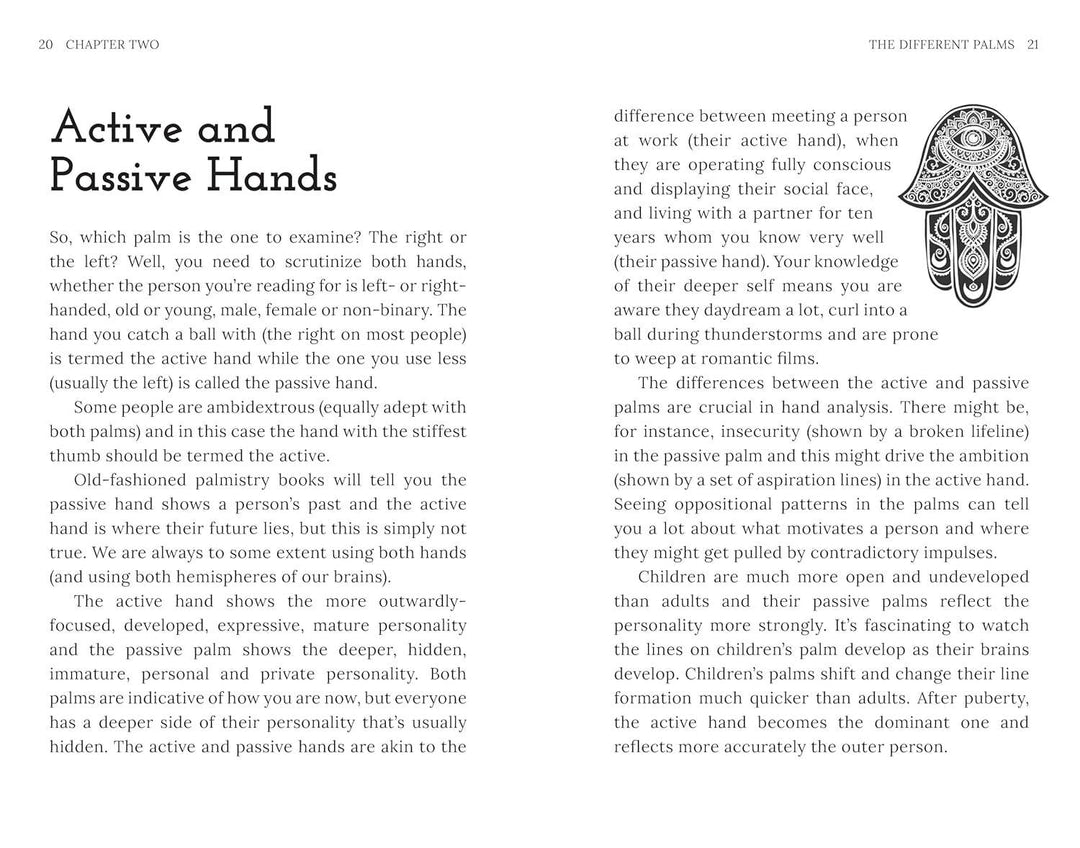 Palmistry back cover with book details