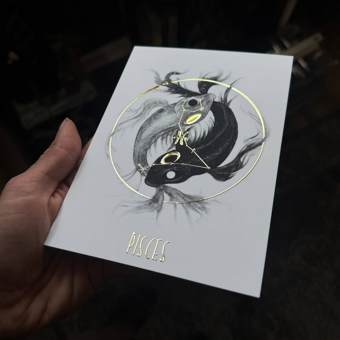 Zodiac Gold Foil Print Set - Full Pack of 12