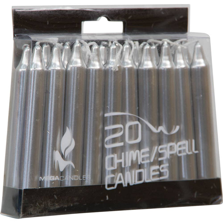 Pack of 20 chime/spell candles with visible branding on a clear background