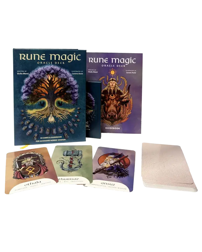 Rune Magic Oracle cards arranged in a spread