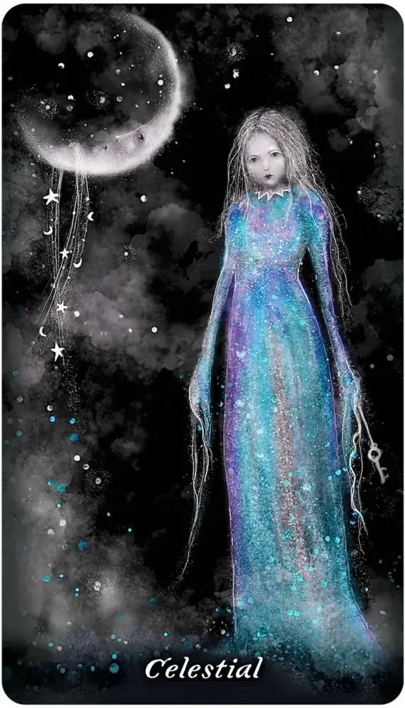 Earthly Souls and Spirits Moon Oracle card artwork view 3