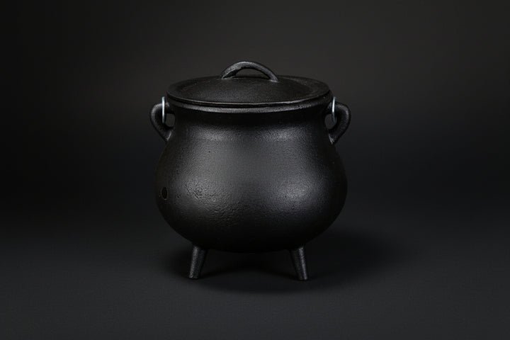 Plain Black Cast Iron Cauldron – 7 Inch