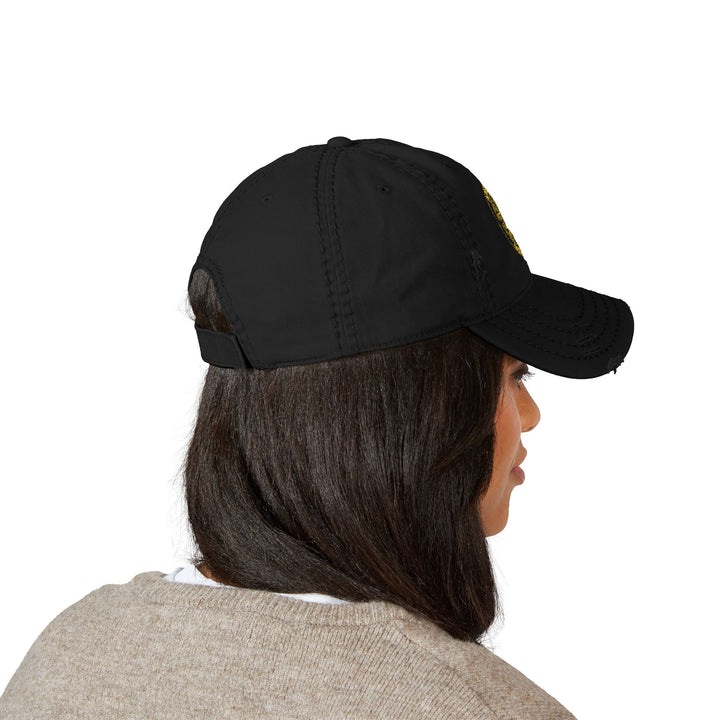 American Occultist Gold Sigil Distressed Dad Hat