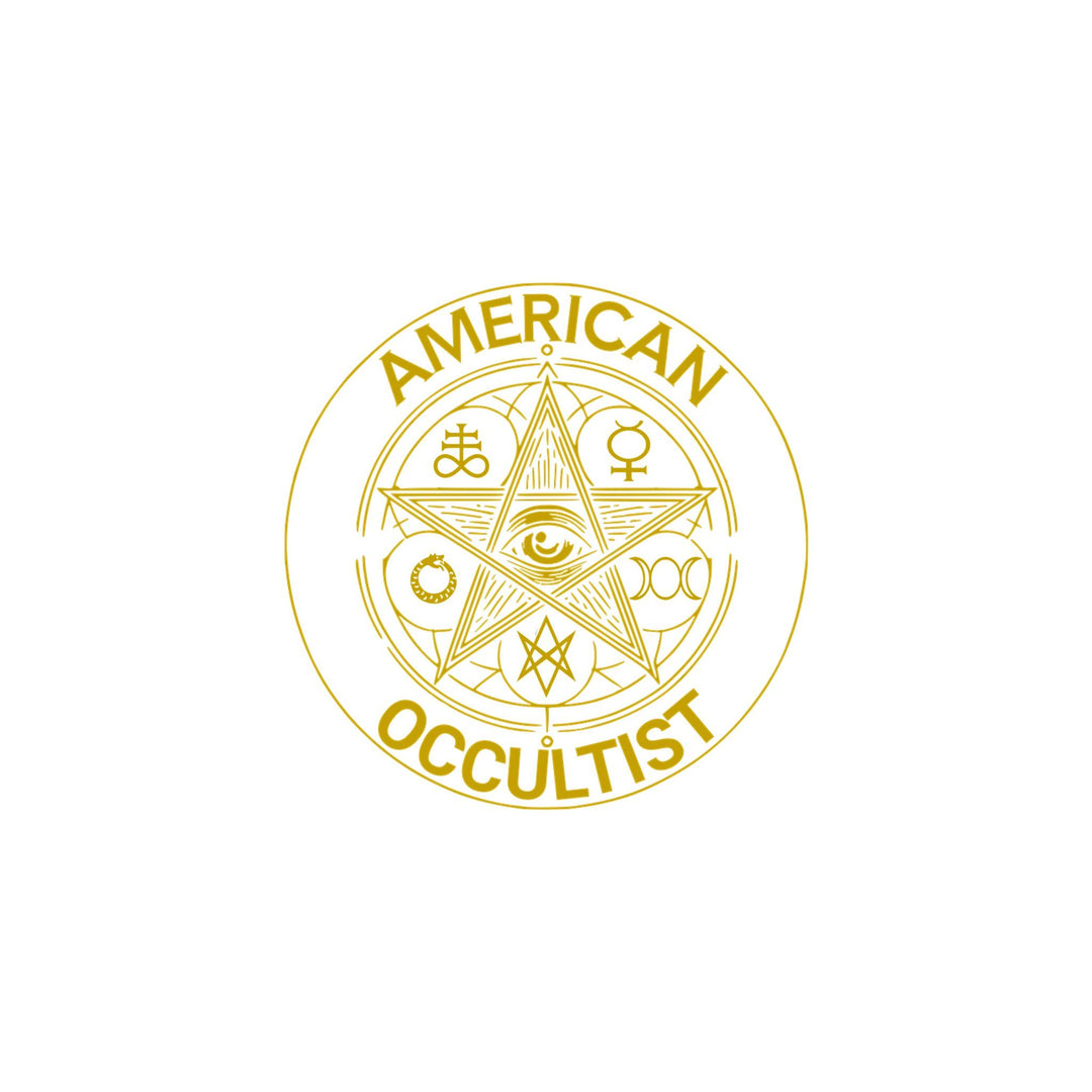 American Occultist Gold Sigil Custom Metal Pin