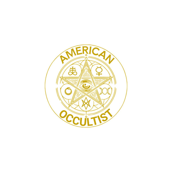 American Occultist Gold Sigil Custom Metal Pin