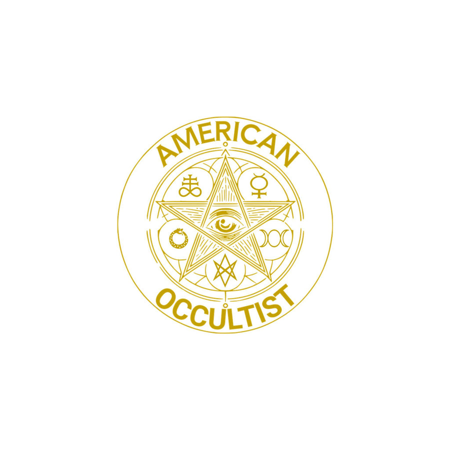 American Occultist Gold Sigil Custom Metal Pin