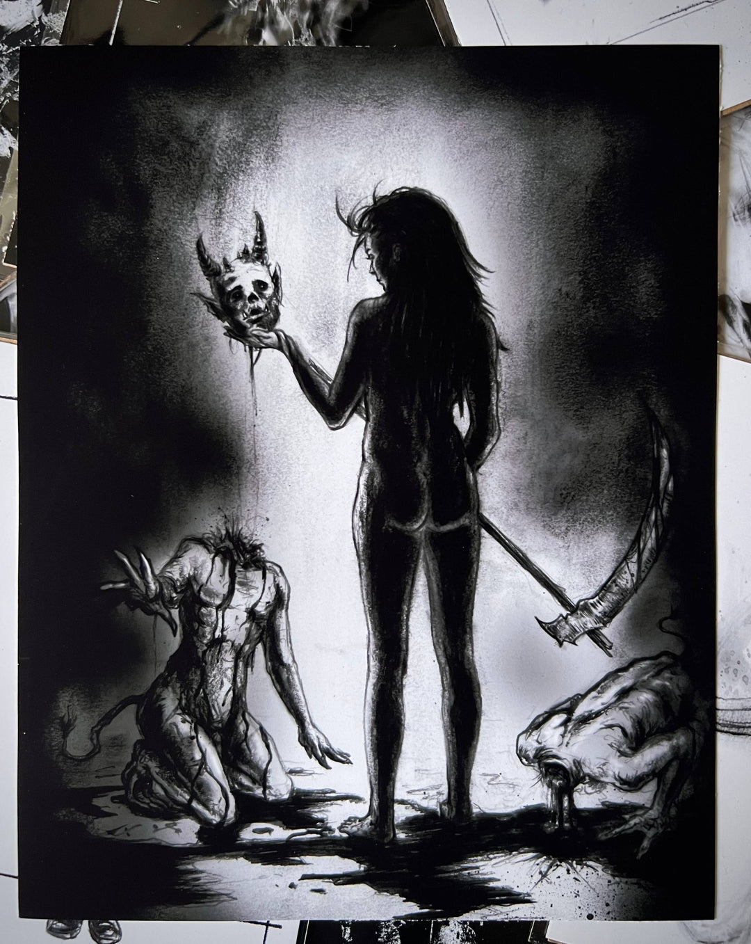 Witchy Goddess gothic dark art print