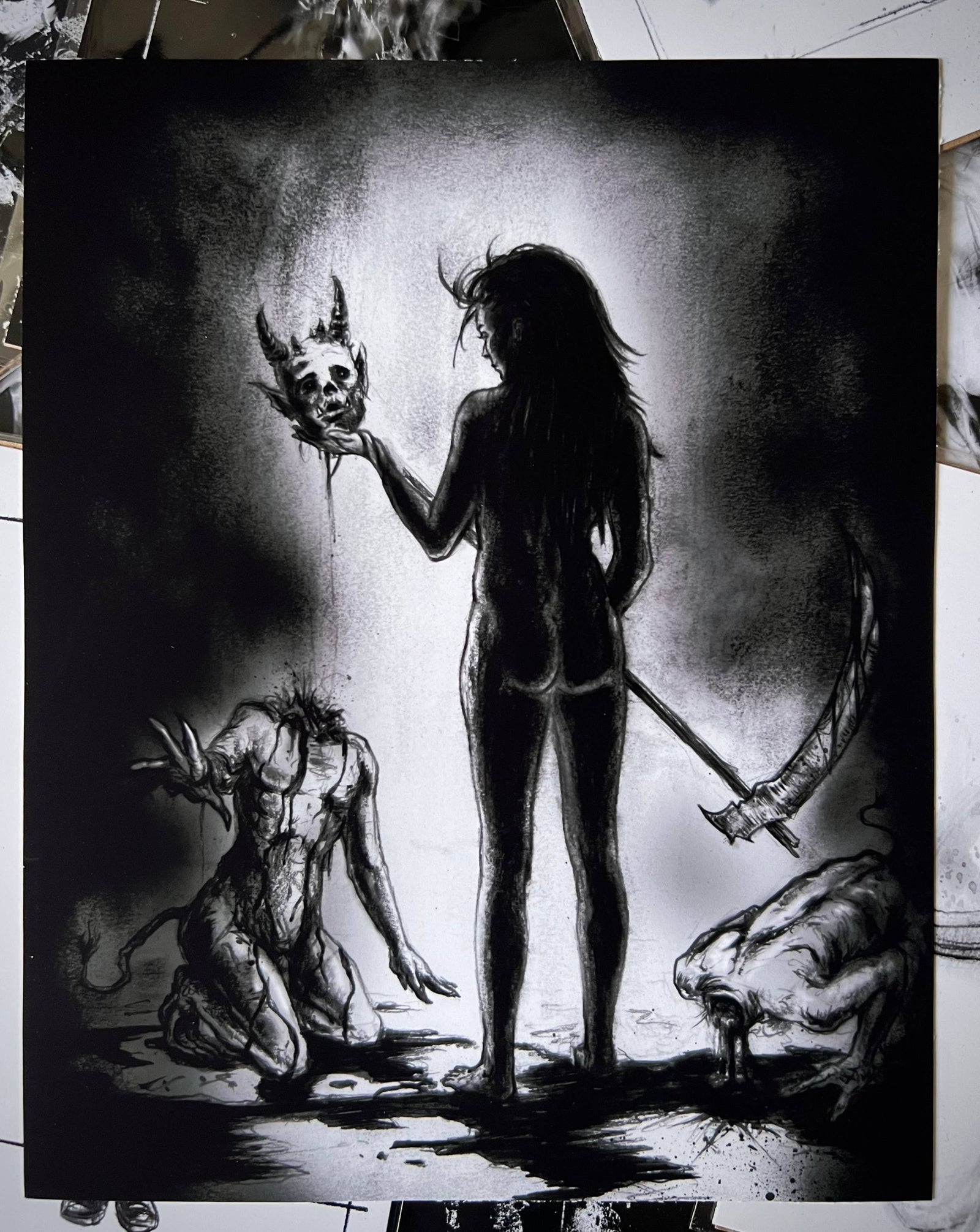 Witchy Goddess gothic dark art print
