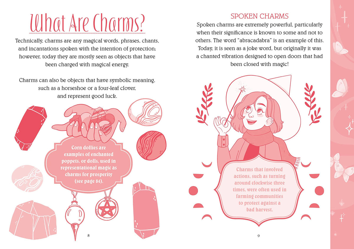 Teen Witches’ Guide illustrated interior page on spellcraft