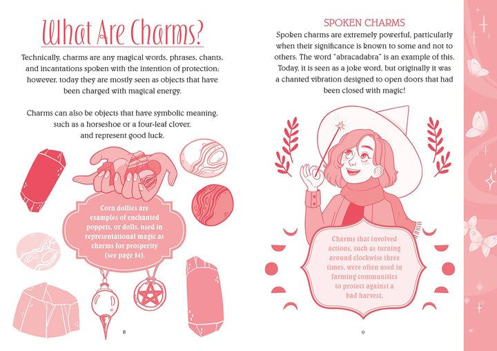 Teen Witches’ Guide illustrated interior page on spellcraft