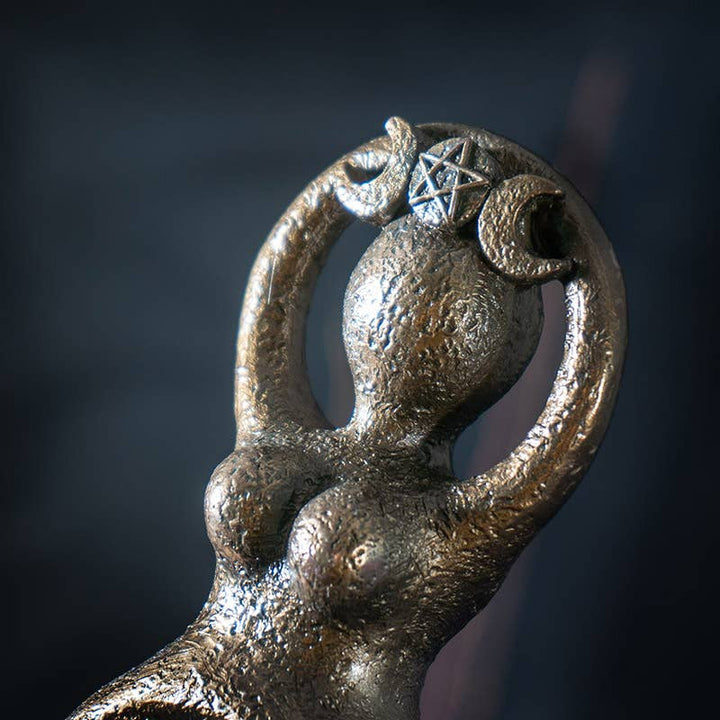 Triple goddess statue alternate display