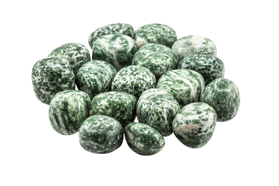 Green Spot Jasper Tumbled Stone