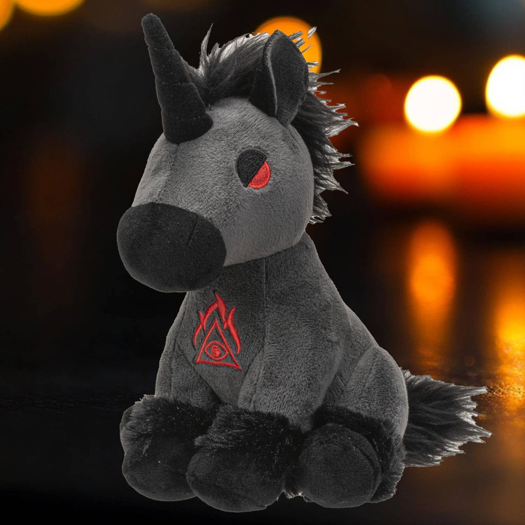 Hellion Black Unicorn Plush