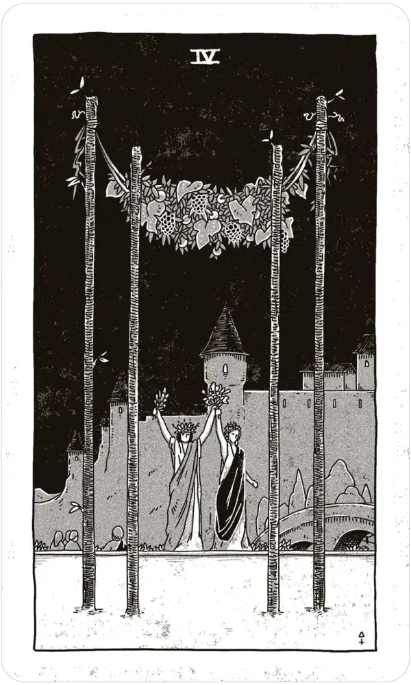 Black Ritual Tarot card artwork view 4