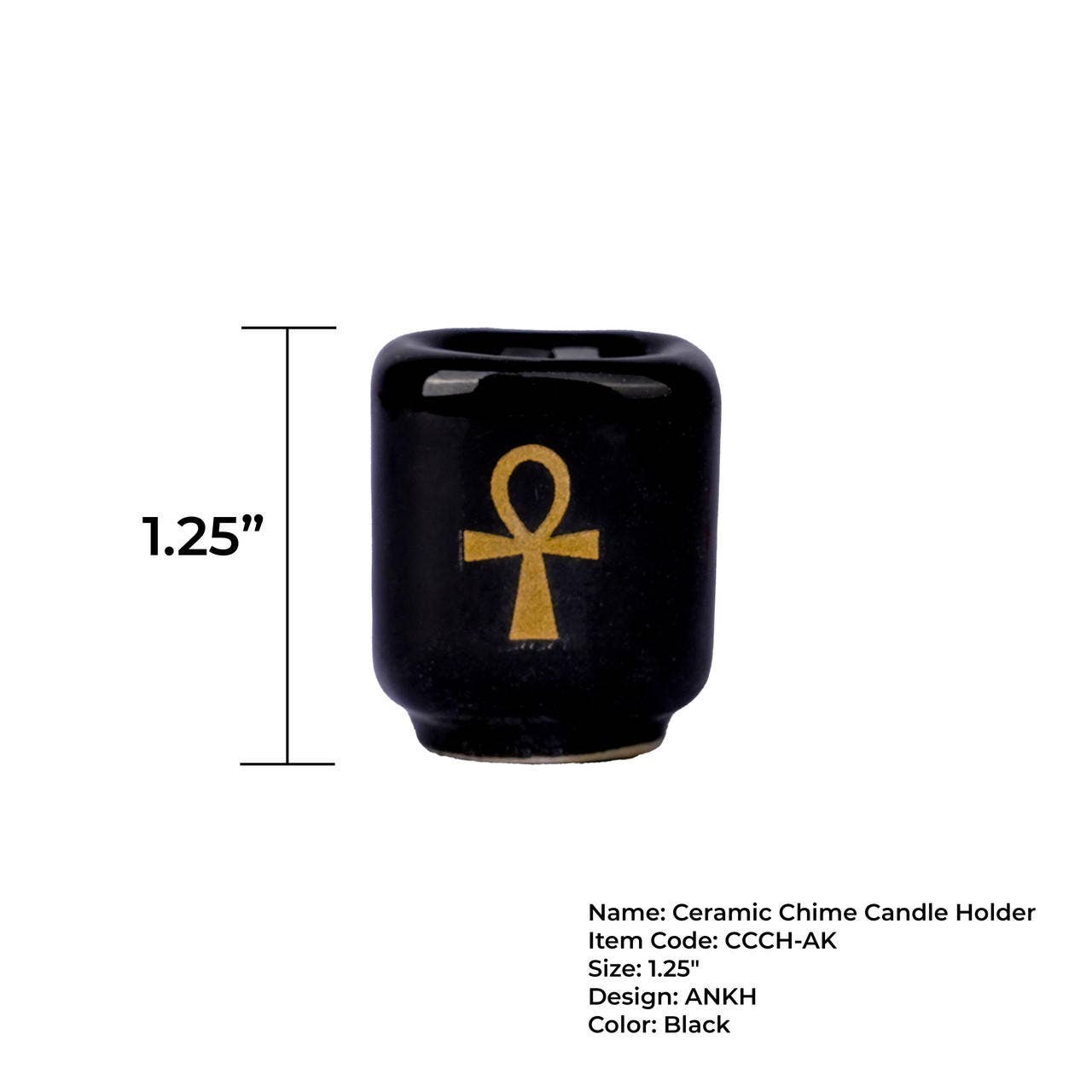 Ceramic Chime Candle Holder Ankh