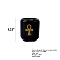 Ceramic Chime Candle Holder Ankh