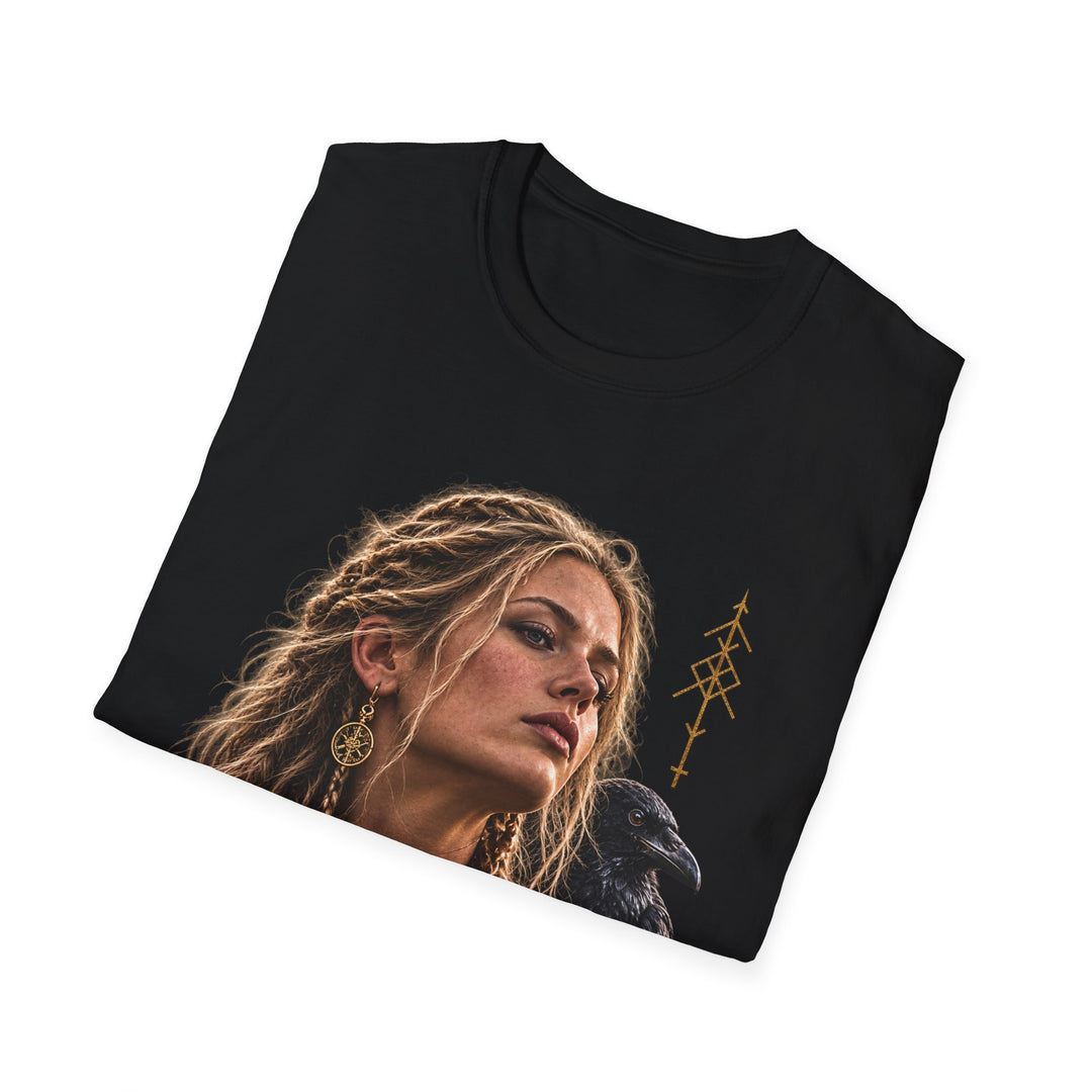Freyja — Norse Goddess Portrait Tee | Black