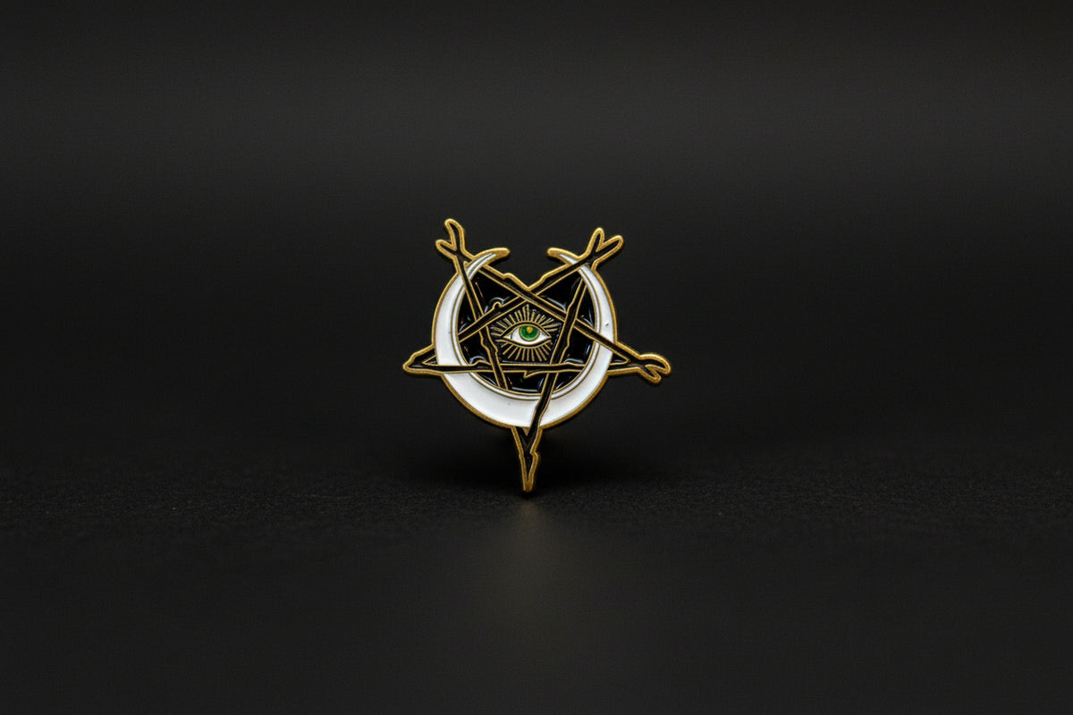 The Sight sigil pentagram enamel lapel pin