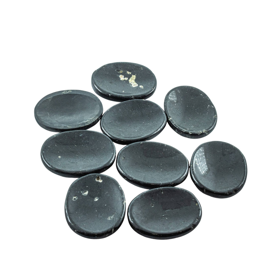 Black Tourmaline Worry Stone – Polished Thumb Stone