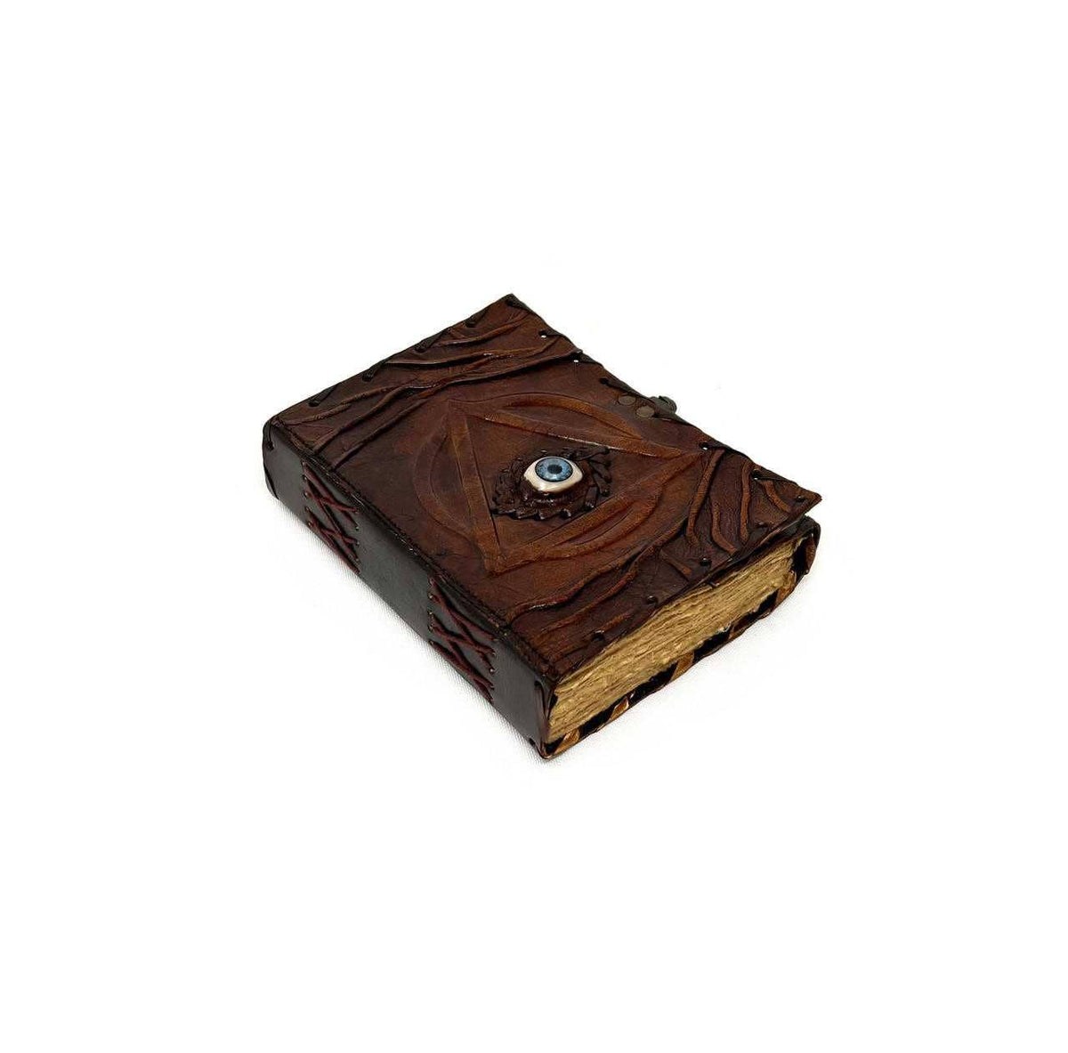 Deckle paper Eye journal shown open