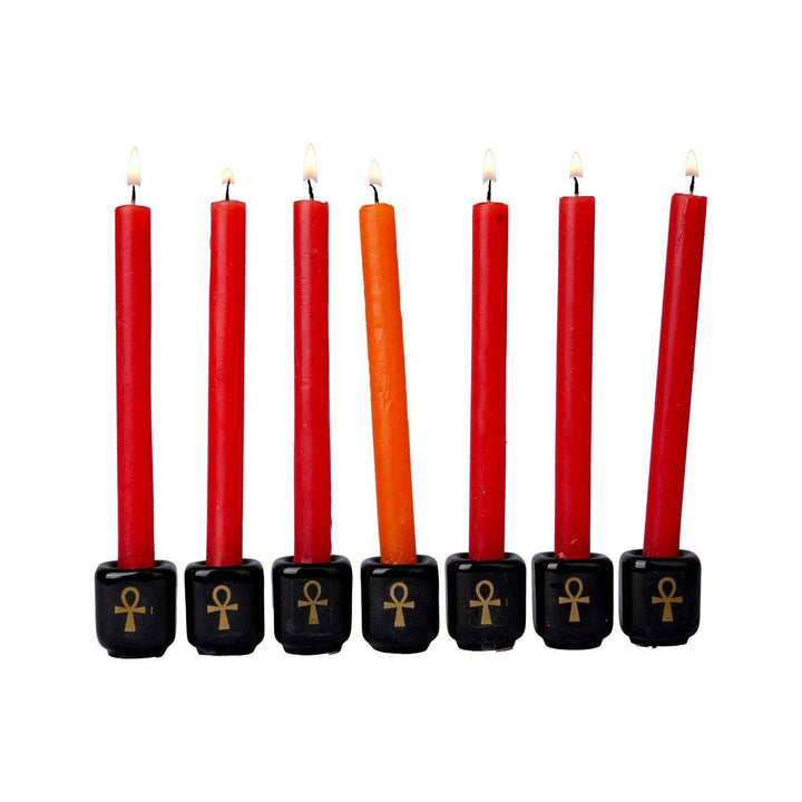 Ankh chime candle holder with candle