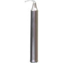 Metallic cylindrical object on a white background