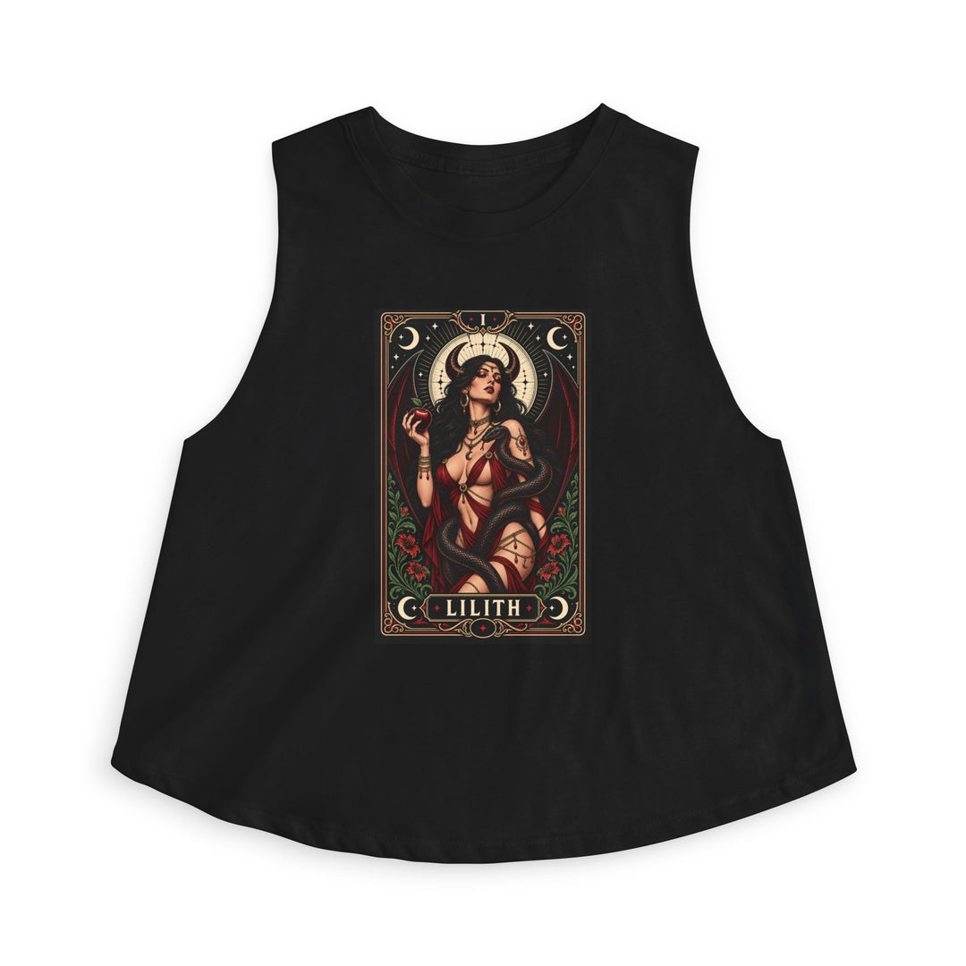 Lilith — Crimson Serpent Crop Top