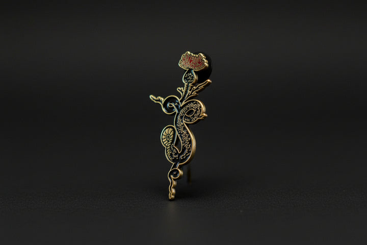 The Devotion Sigil Serpent Lapel Pin – Self-Love & Growth Emblem