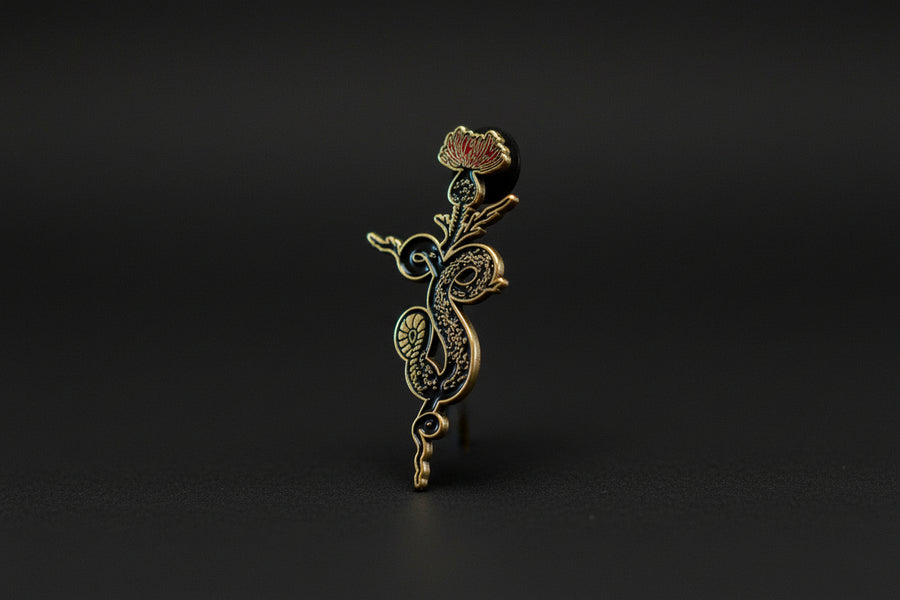 The Devotion Sigil Serpent Lapel Pin – Self-Love & Growth Emblem