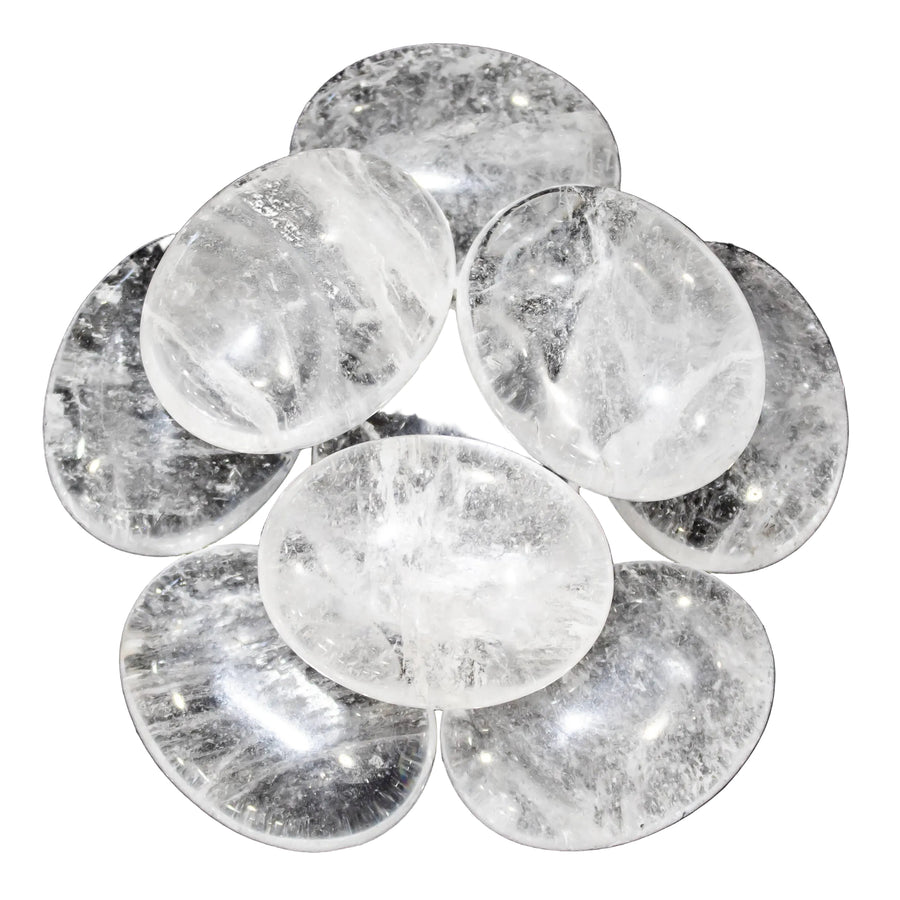 Clear Quartz Palm Stone – Polished Crystal