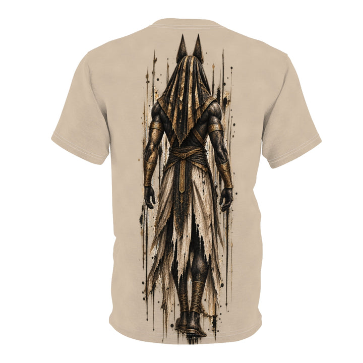 Anubis rear-view sand AOP cut-and-sew tee, back print
