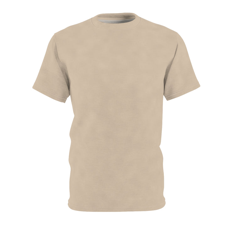 Anubis Back View sand AOP cut-and-sew tee front view