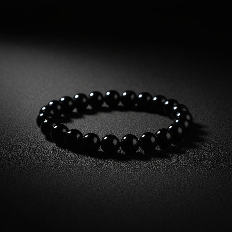 Black Obsidian Beaded Bracelet