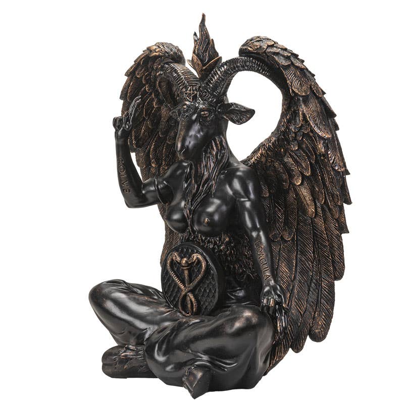 Large Baphomet statue sculpted detail