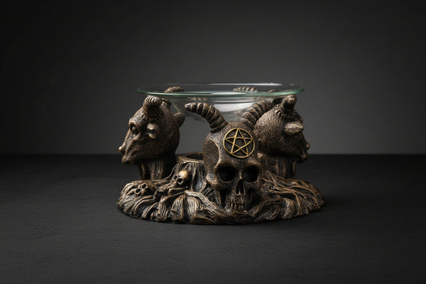 Baphomet Oil Burner – Shadow & Sovereignty Ritual Vessel