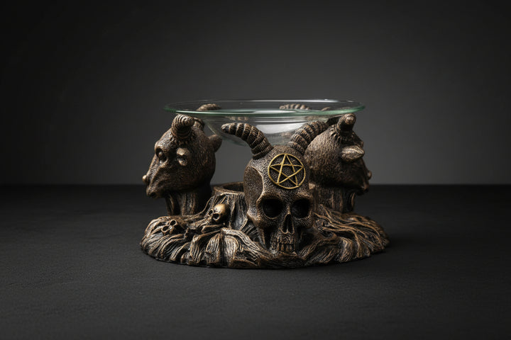 Baphomet Oil Burner – Shadow & Sovereignty Ritual Vessel