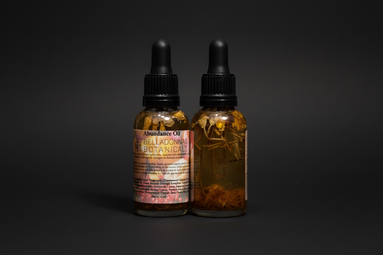 Abundance ritual oil bottle with dropper