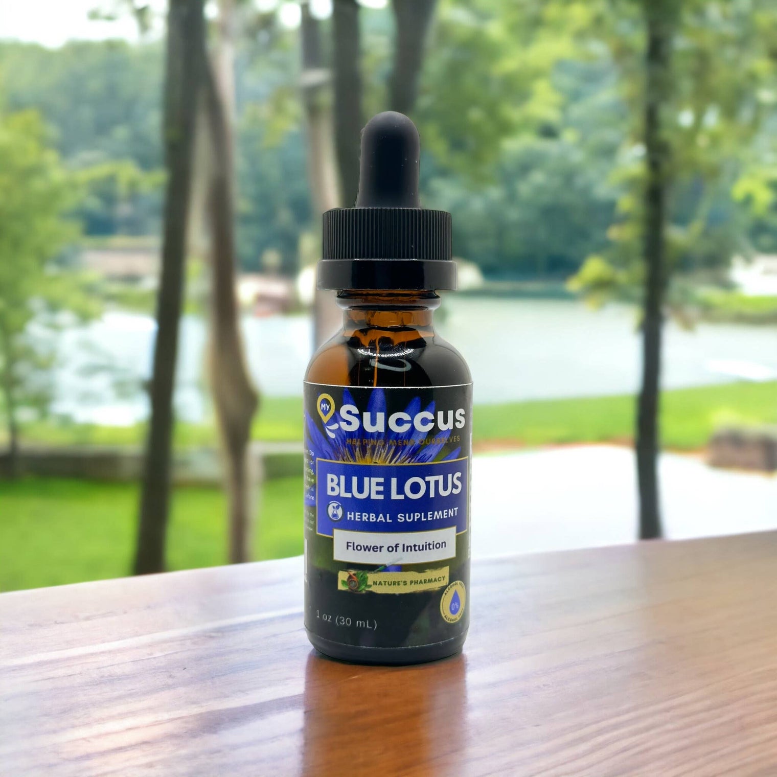 2oz Dropper Bottle of Blue Lotus Oil – Sacred Anointing & Spiritual Awakening Elixir