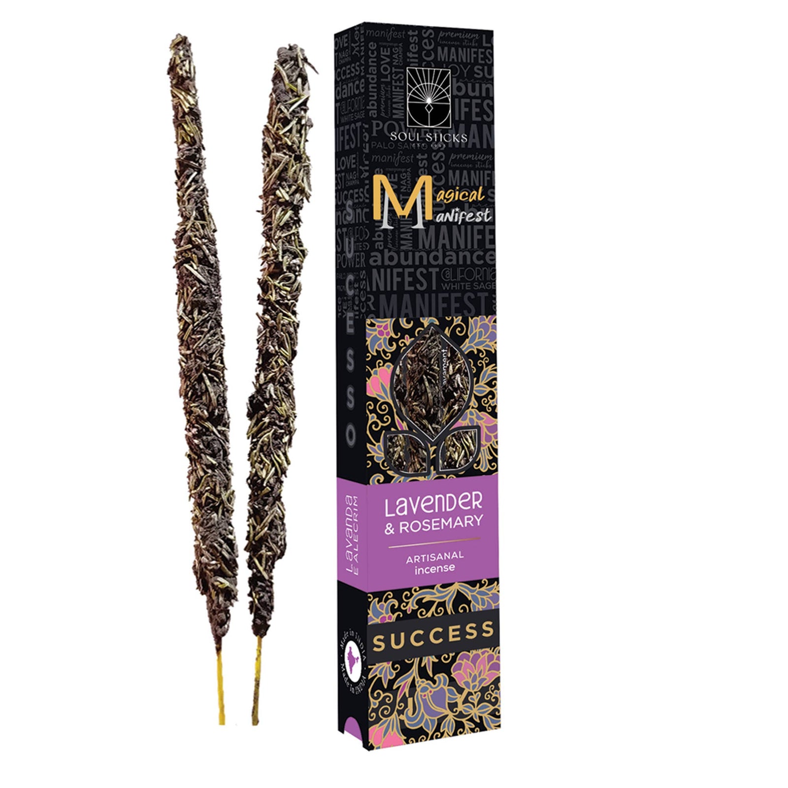 Success lavender and rosemary incense sticks package