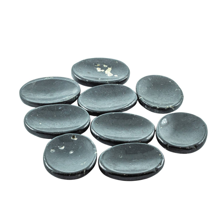 Black Tourmaline Worry Stone – Polished Thumb Stone